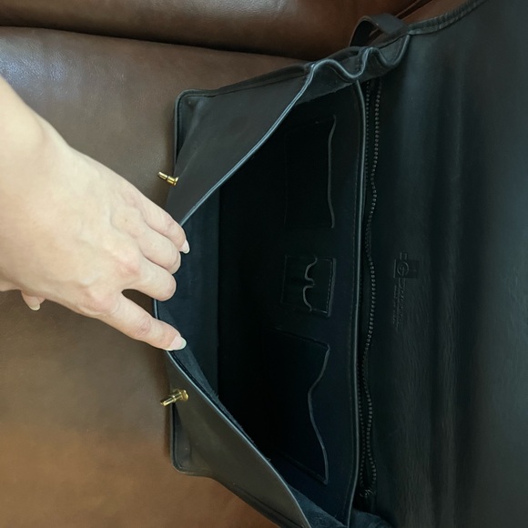 Jack Georges Classic Black Leather Briefcase - Picture 14 of 16